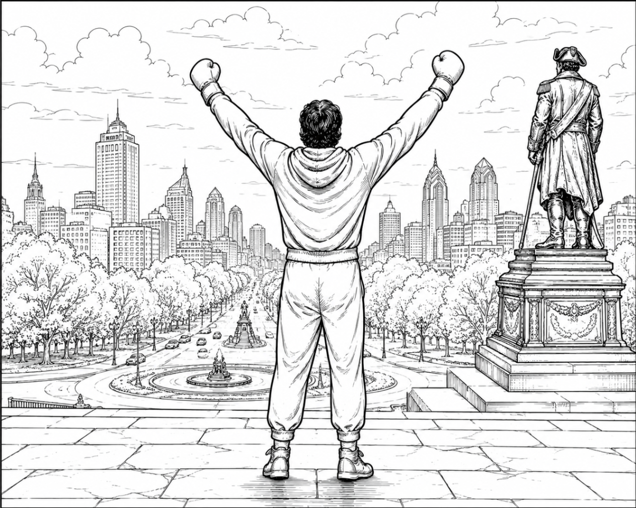Champion on the Steps