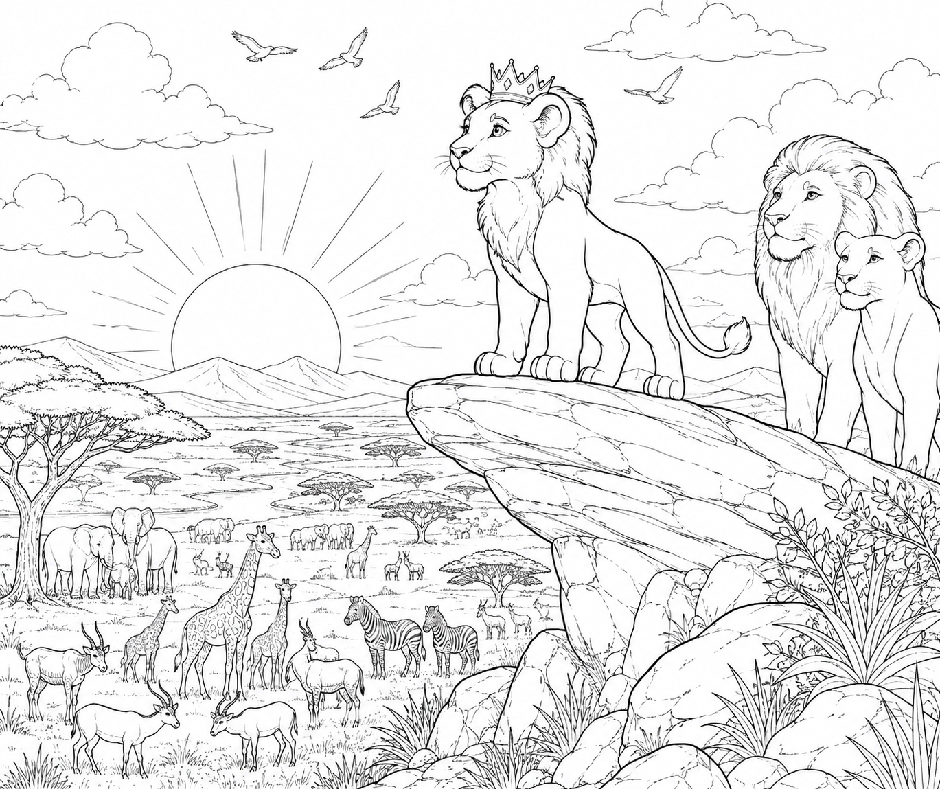 Lion Kingdom at Sunrise