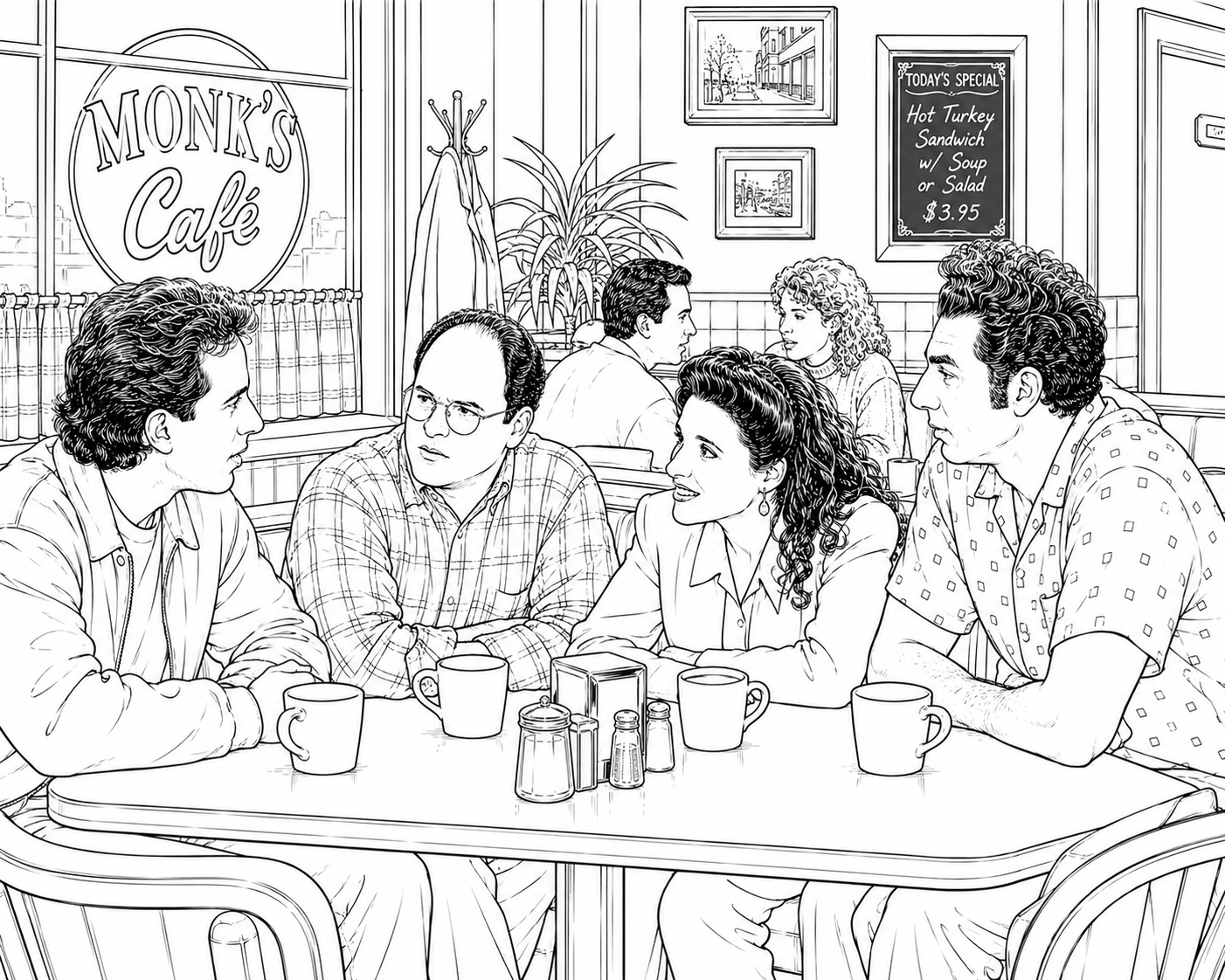 Seinfeld at Monk’s Café