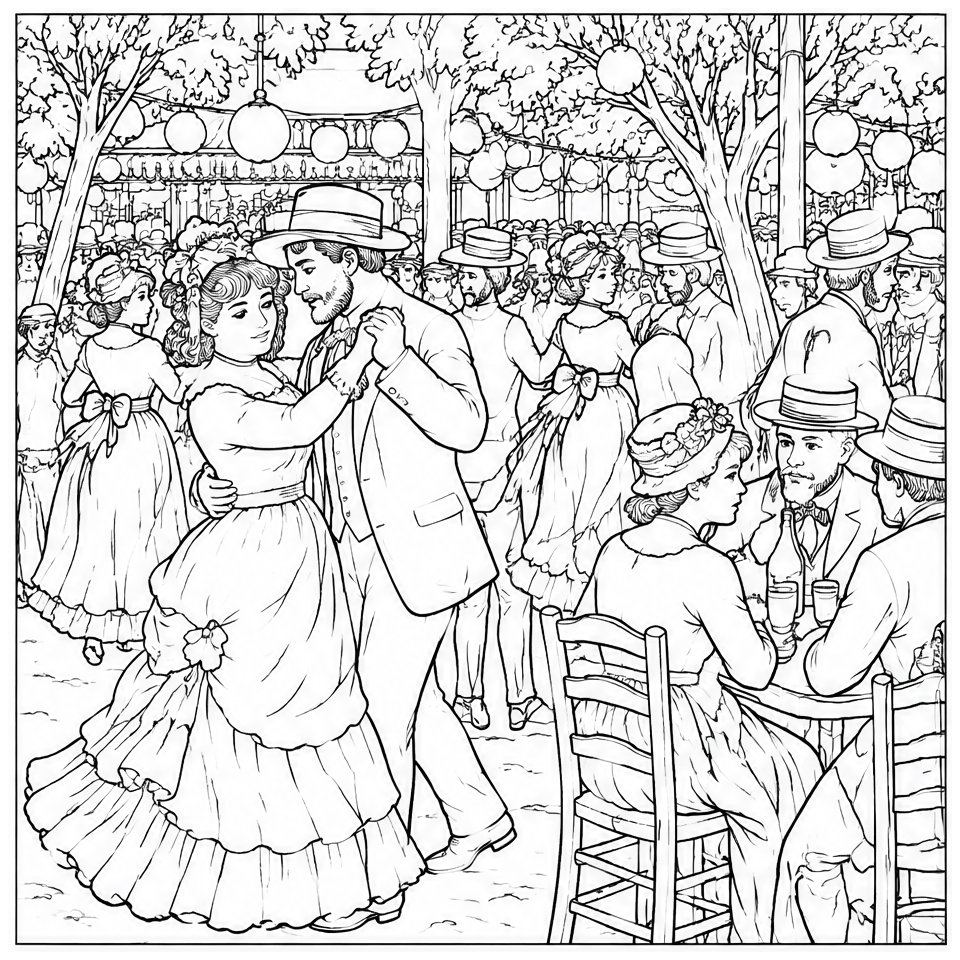 Dance at the Moulin de la Galette, 1876 (after Renoir)