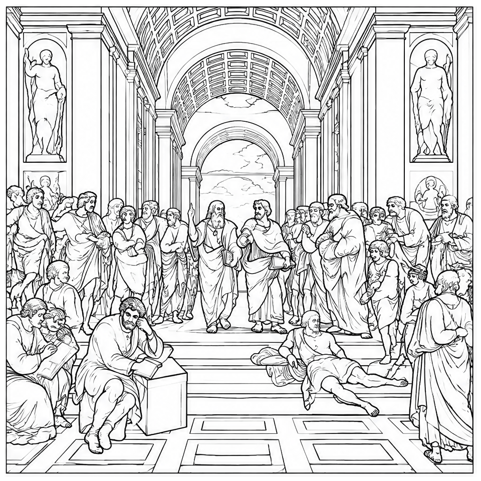 The School of Athens, c. 1510–1511 (after Raphael)