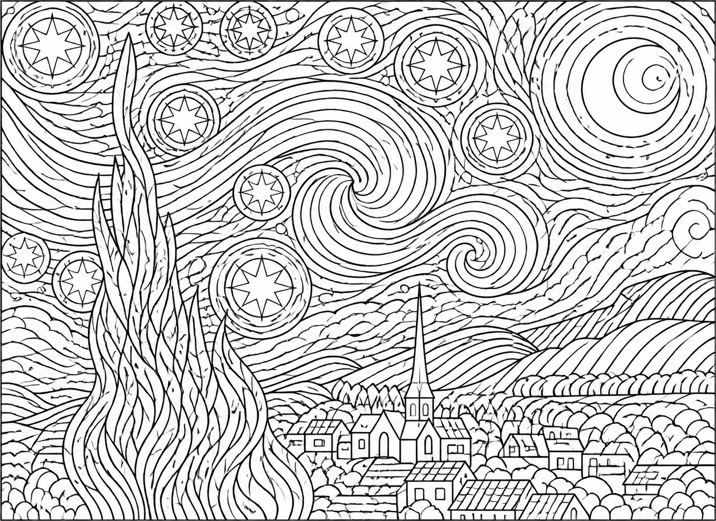 Starry Night (after van Gogh)