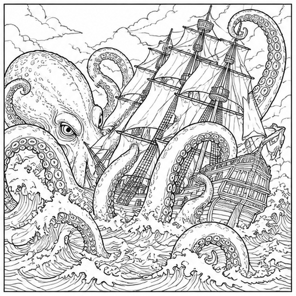 Kraken and the Galleon