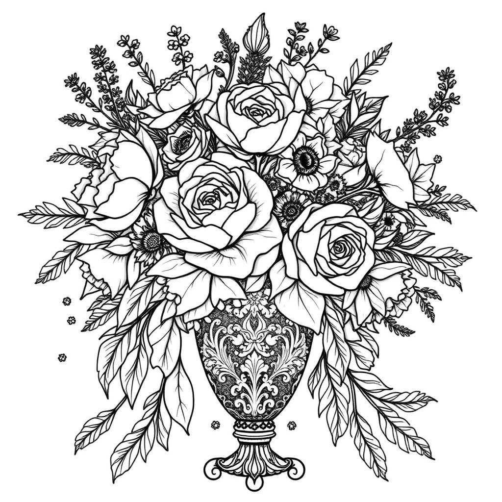 Peonies and Roses