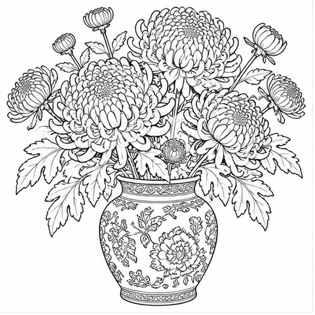 Chrysanthemum Vase