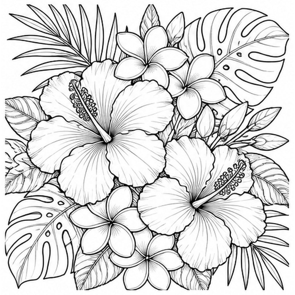 Hibiscus Plumeria Garland