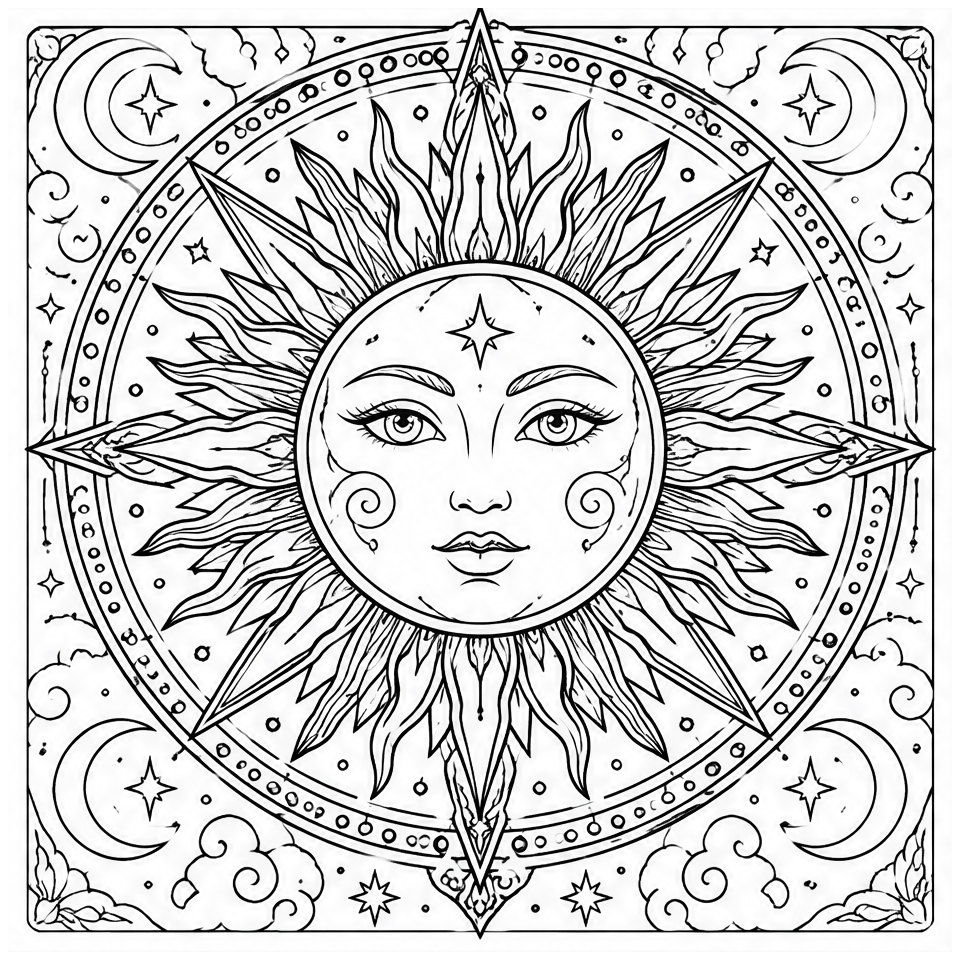 Sun Face Mandala