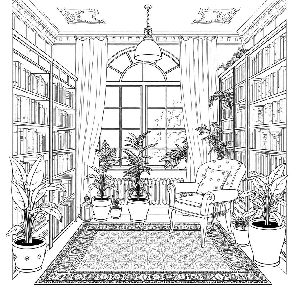 Sunlit Reading Room