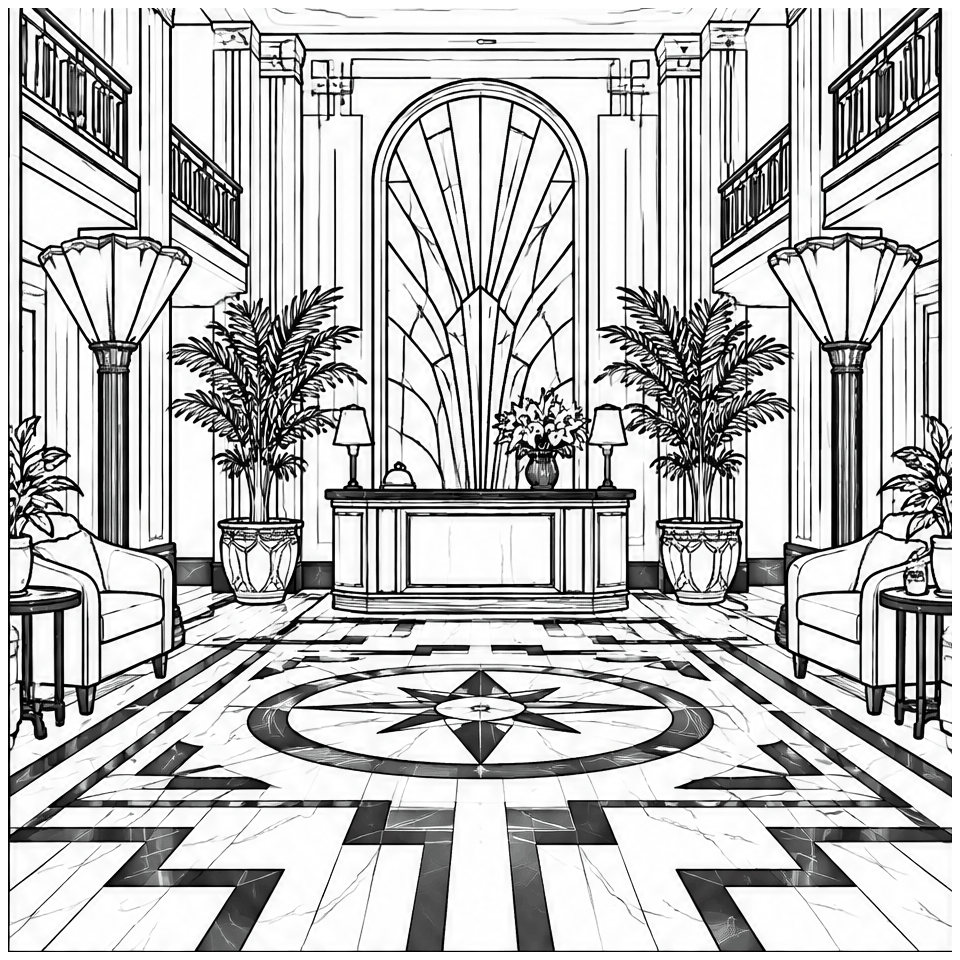 Deco Hotel Lobby
