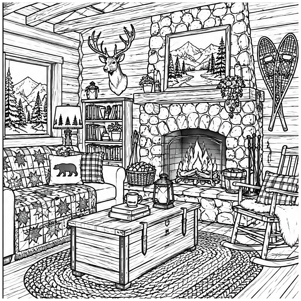 Mountain Cabin Hearth