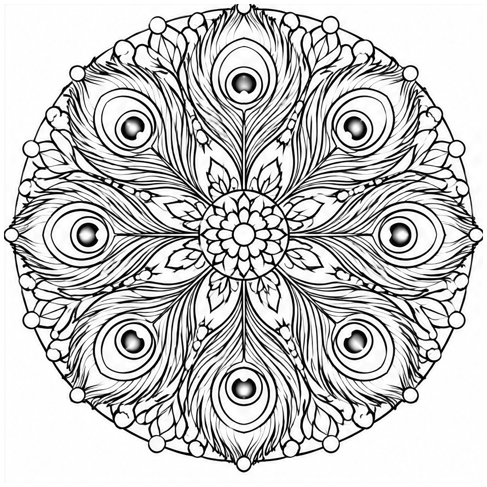 Peacock Plume Mandala