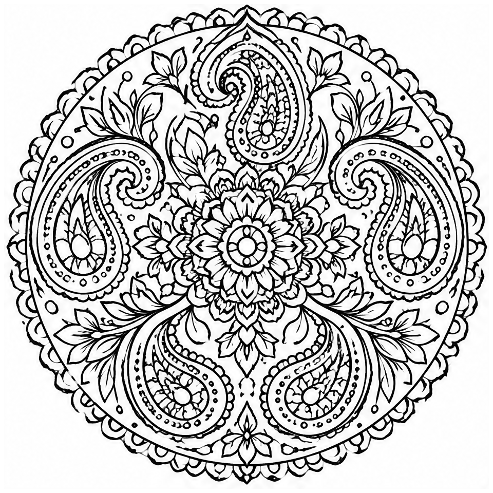 Henna Paisley Wheel