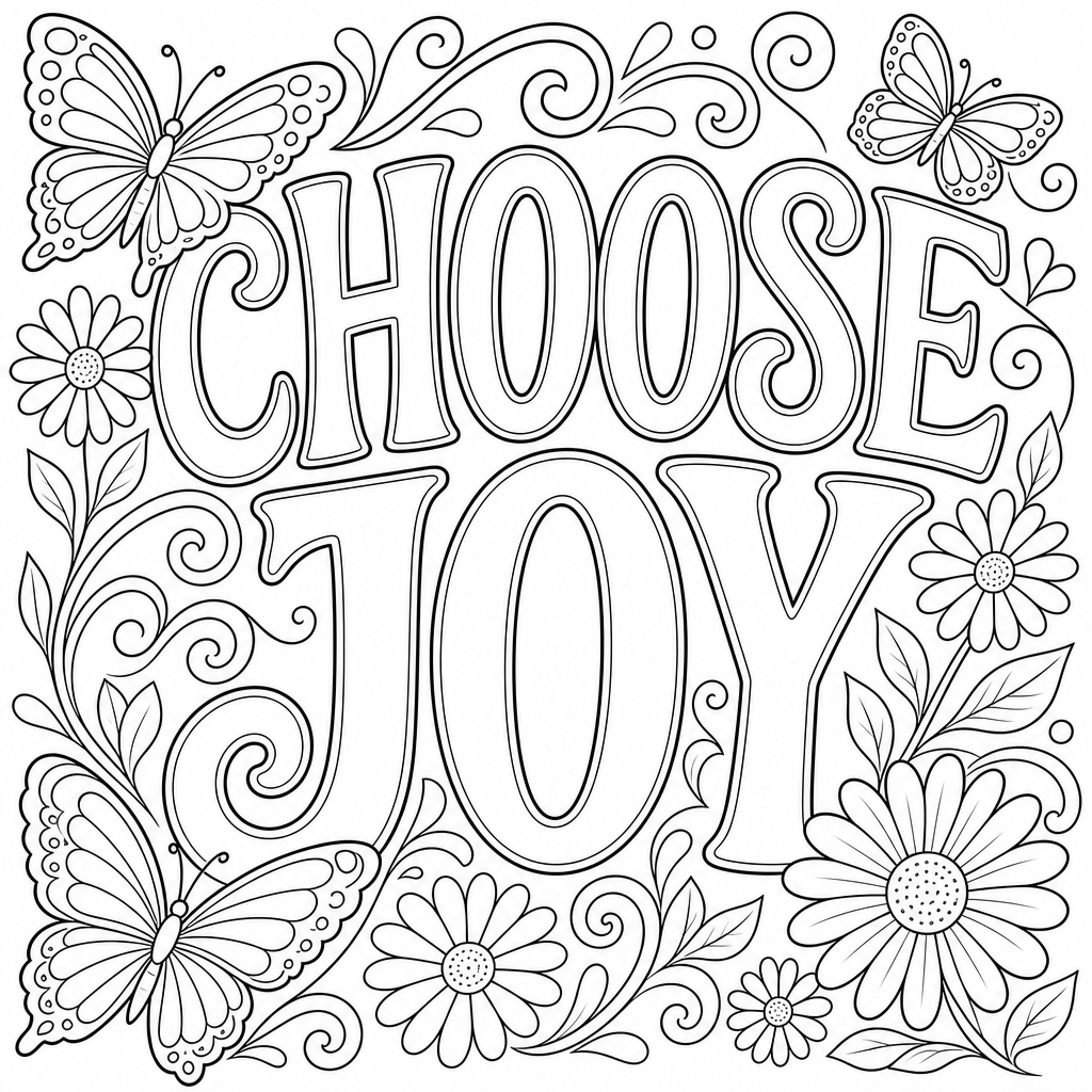 Choose Joy colour by number page