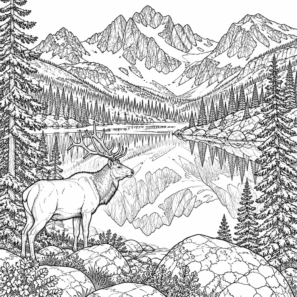 Rocky Mountain Alpine Lake