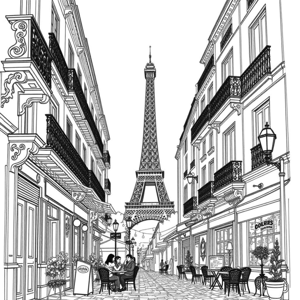 Paris Cafe Street
