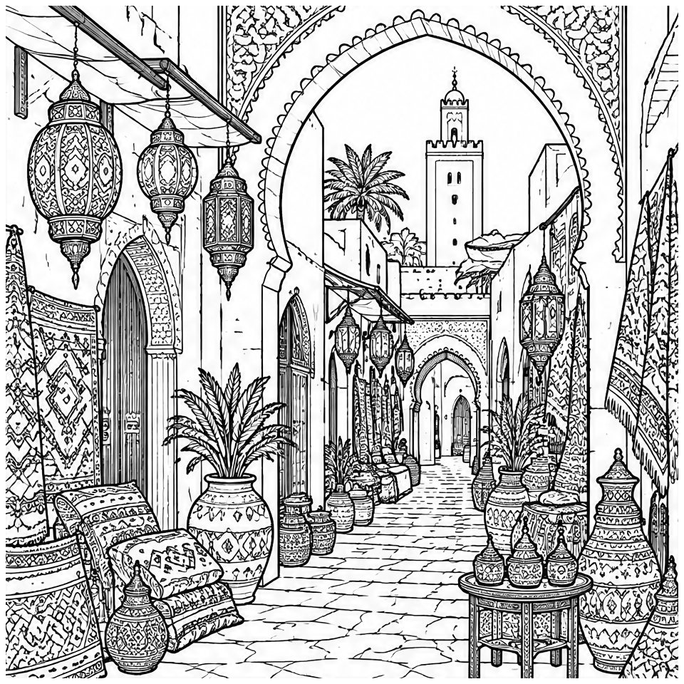Marrakech Souk Alley