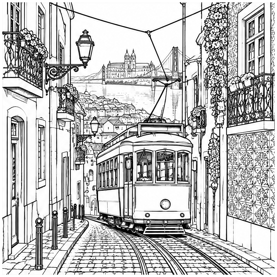 Lisbon Hillside Tram
