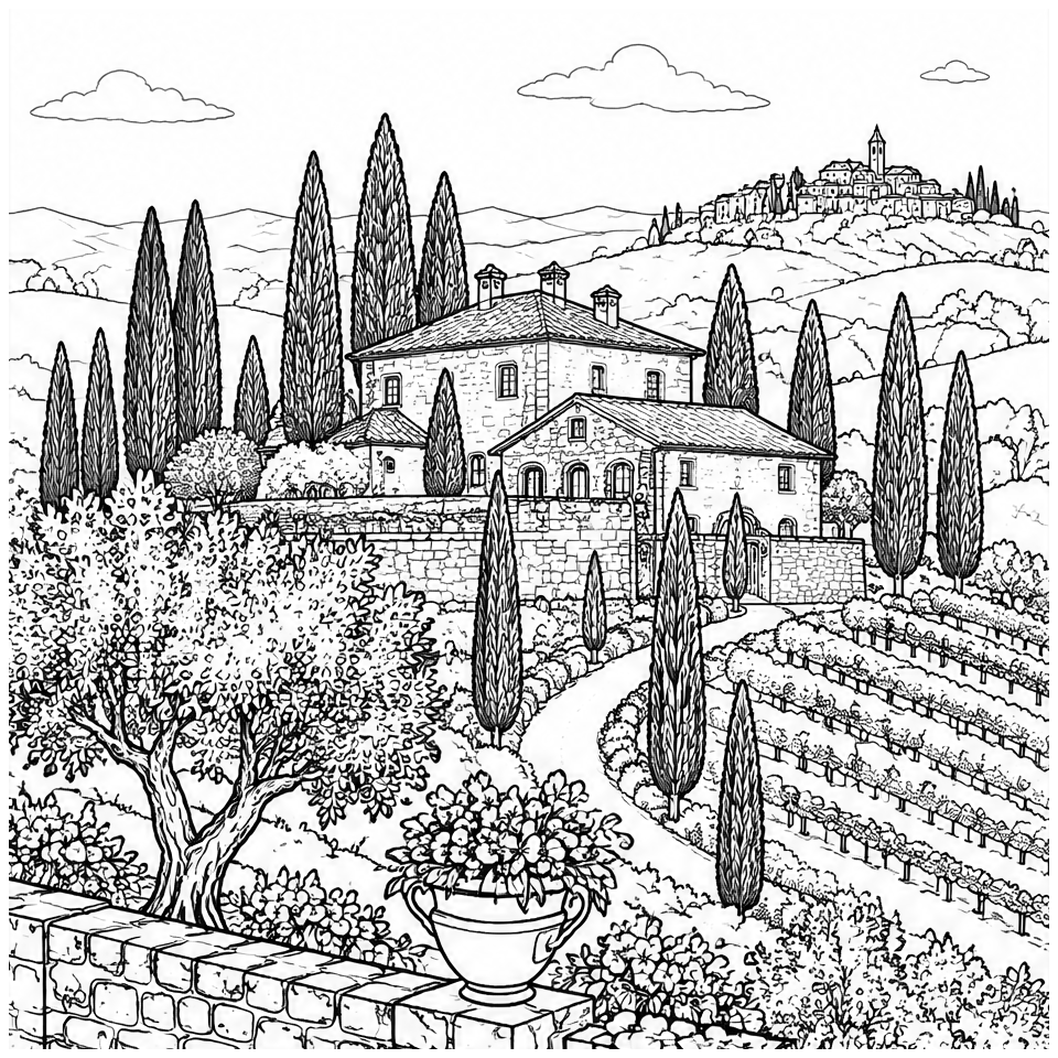 Tuscan Hilltop Farmhouse