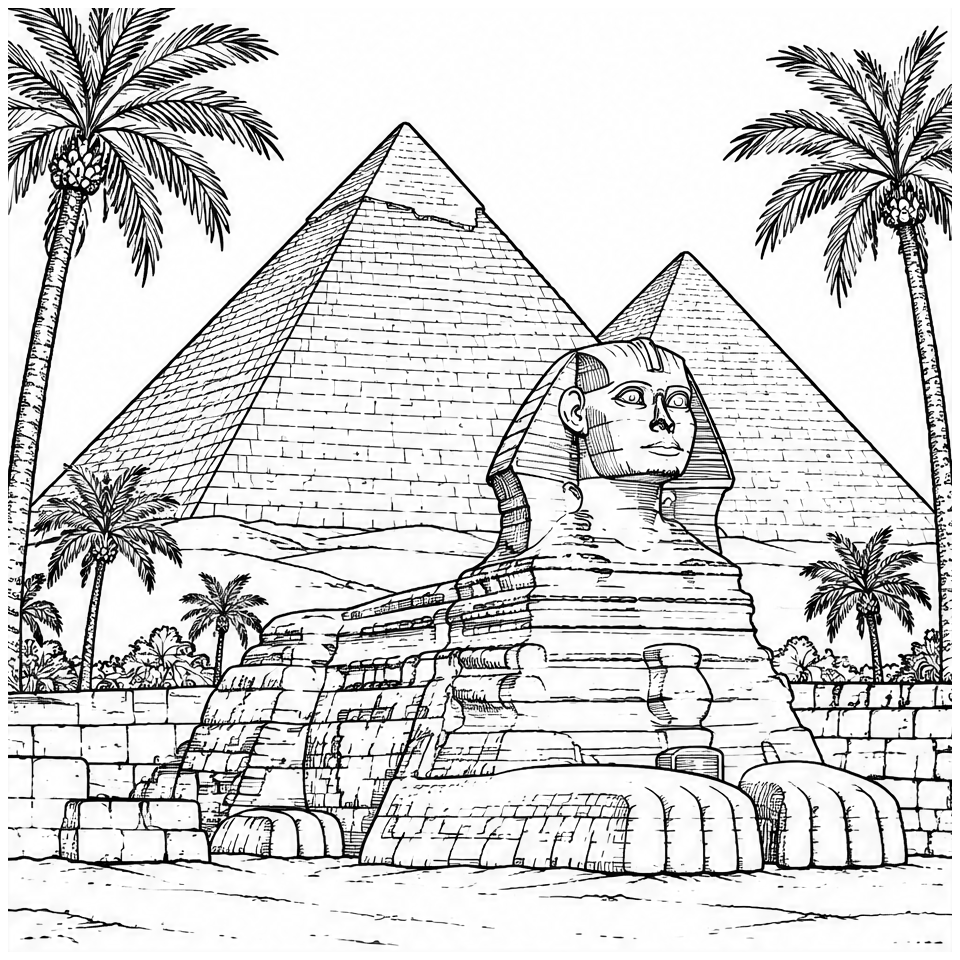 Giza Pyramids and Sphinx
