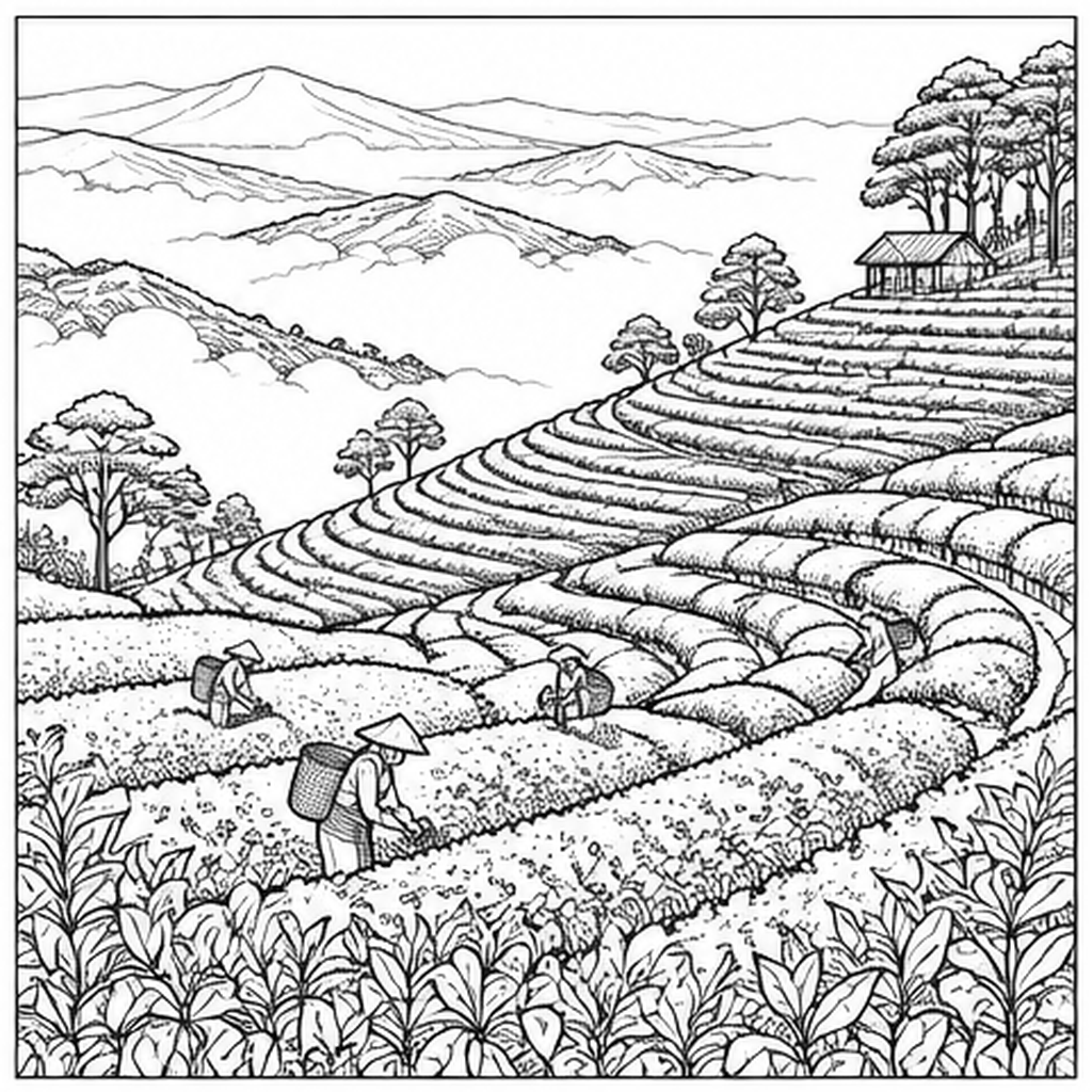 Terraced Tea Plantation