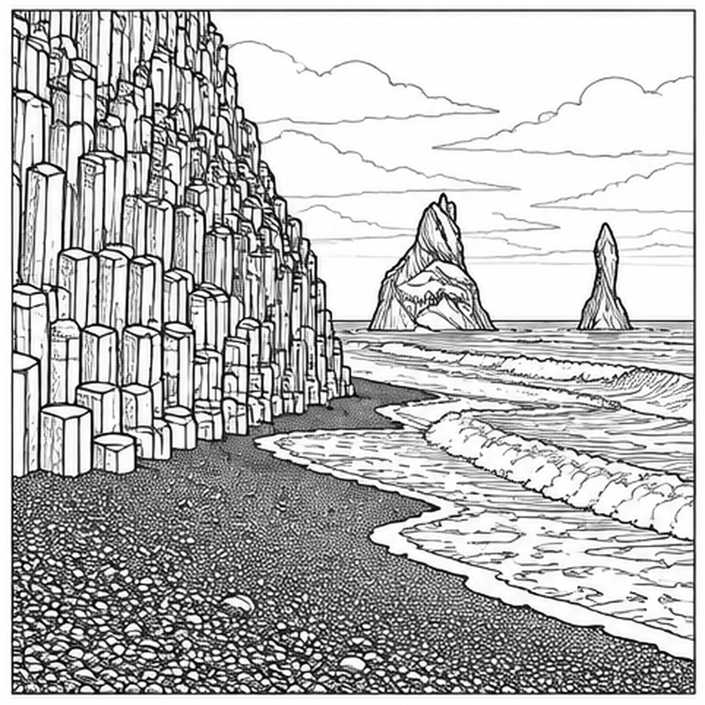Volcanic Black-Sand Beach