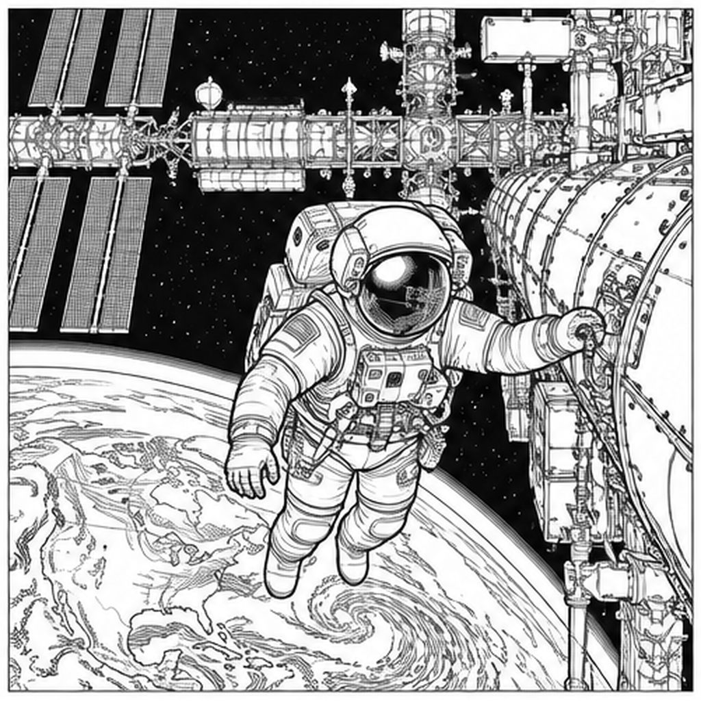 Astronaut above Earth