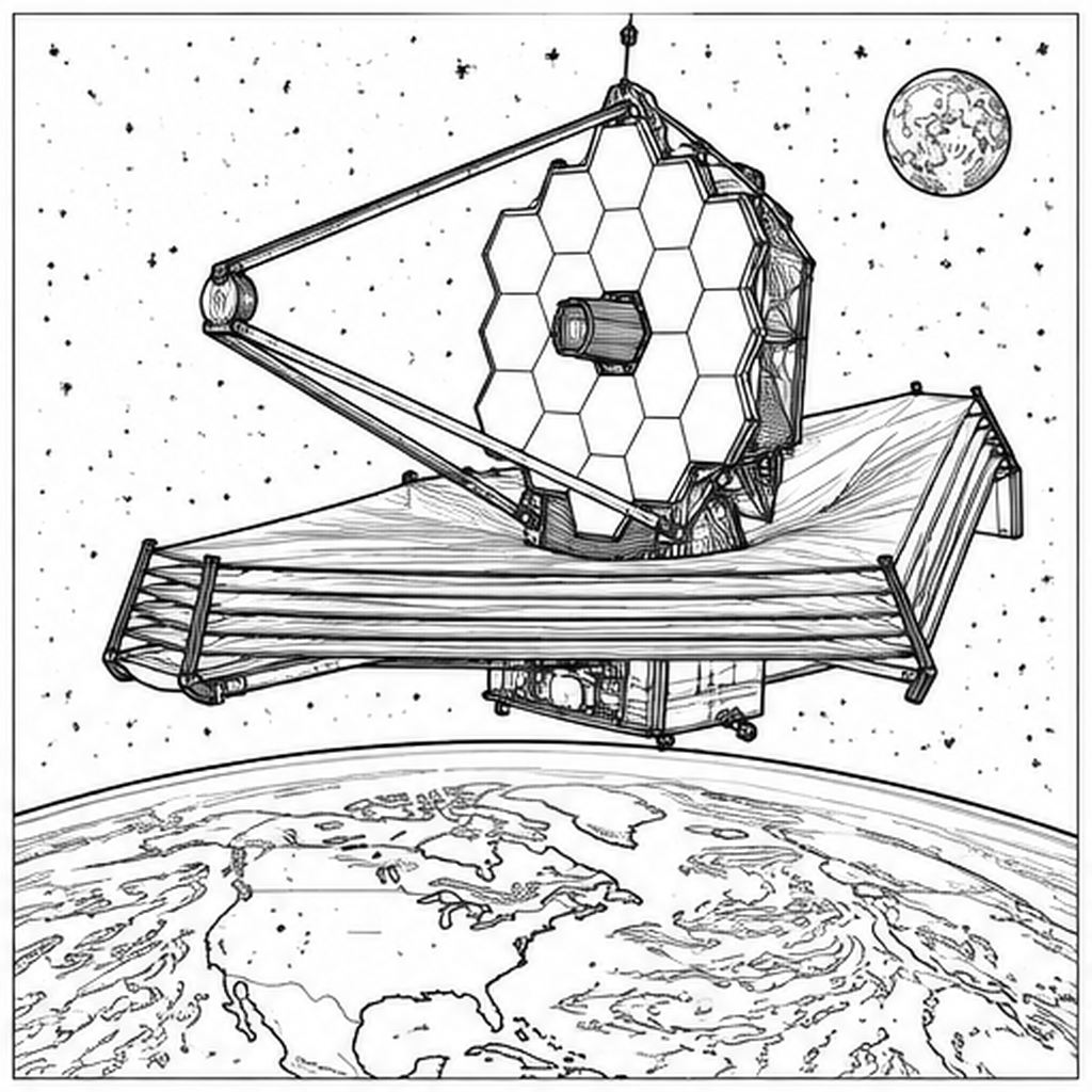 Space Telescope above Earth