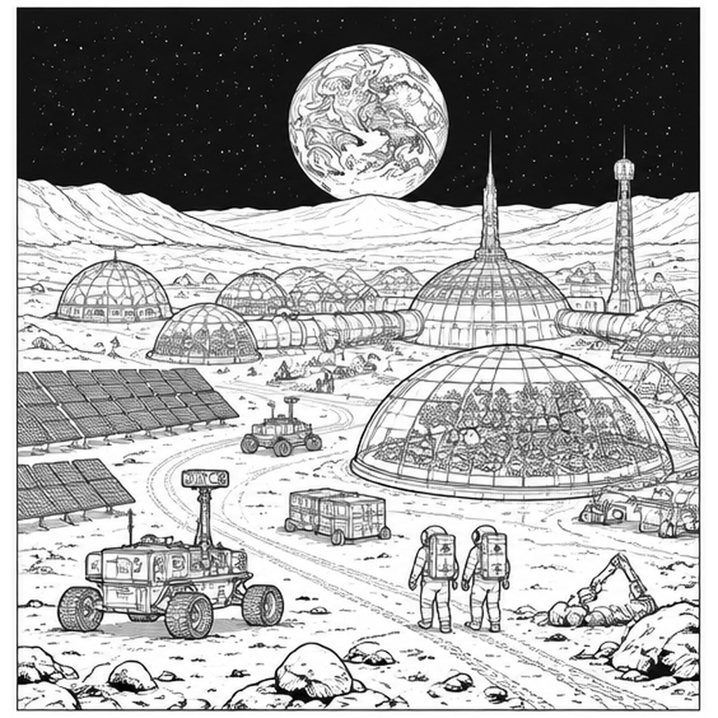 Moon City Earthrise