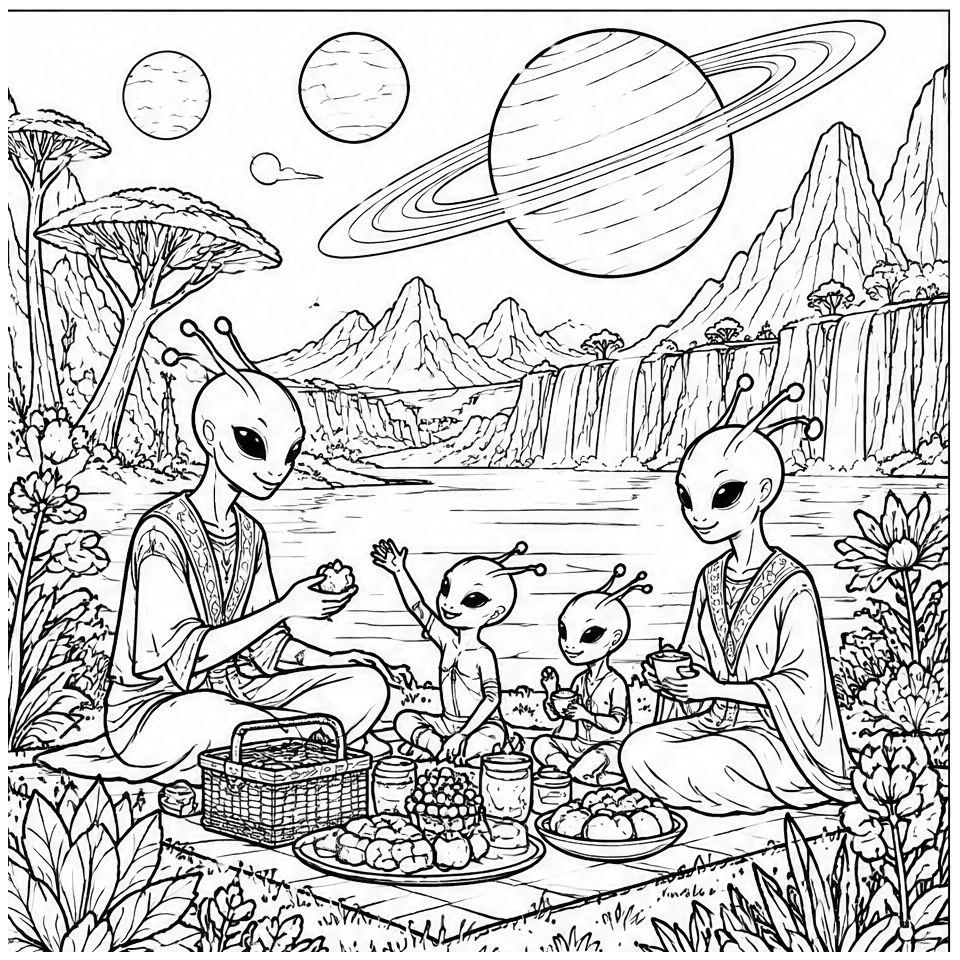 Alien Family Picnic