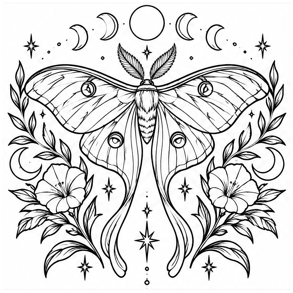 Moonlit Luna Moth