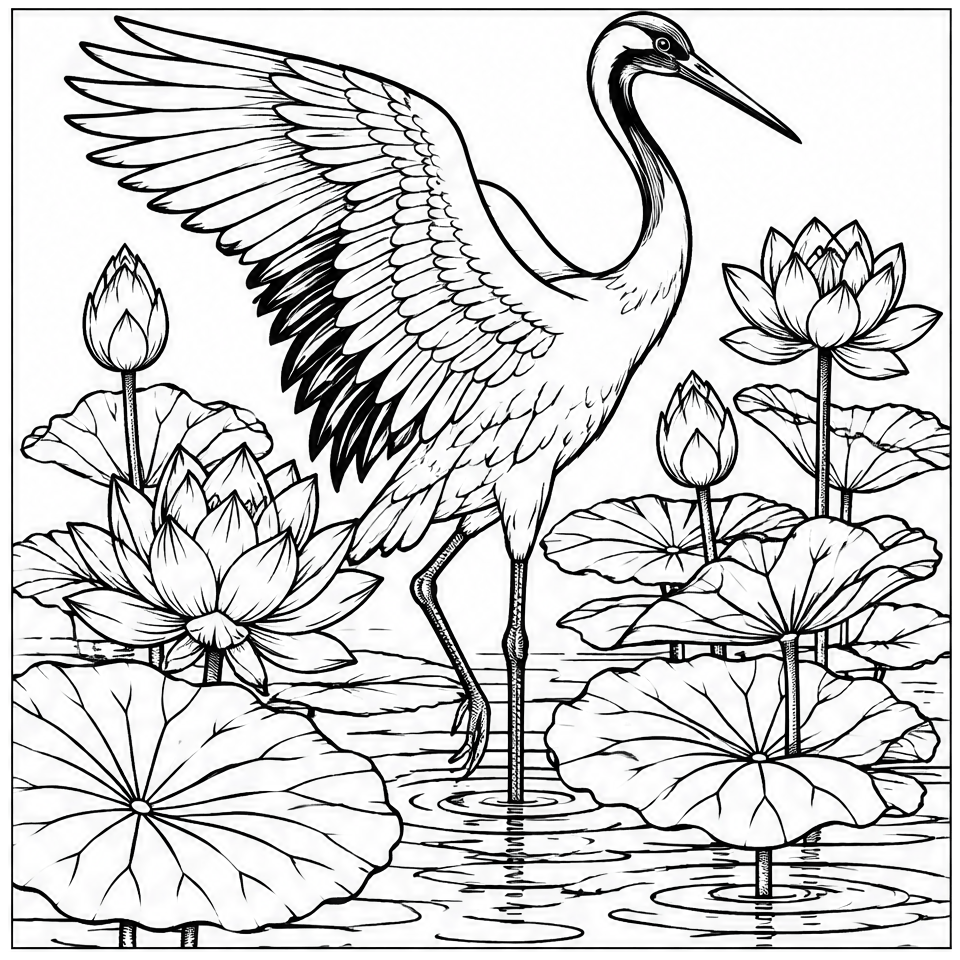 Crane Lotus Pond