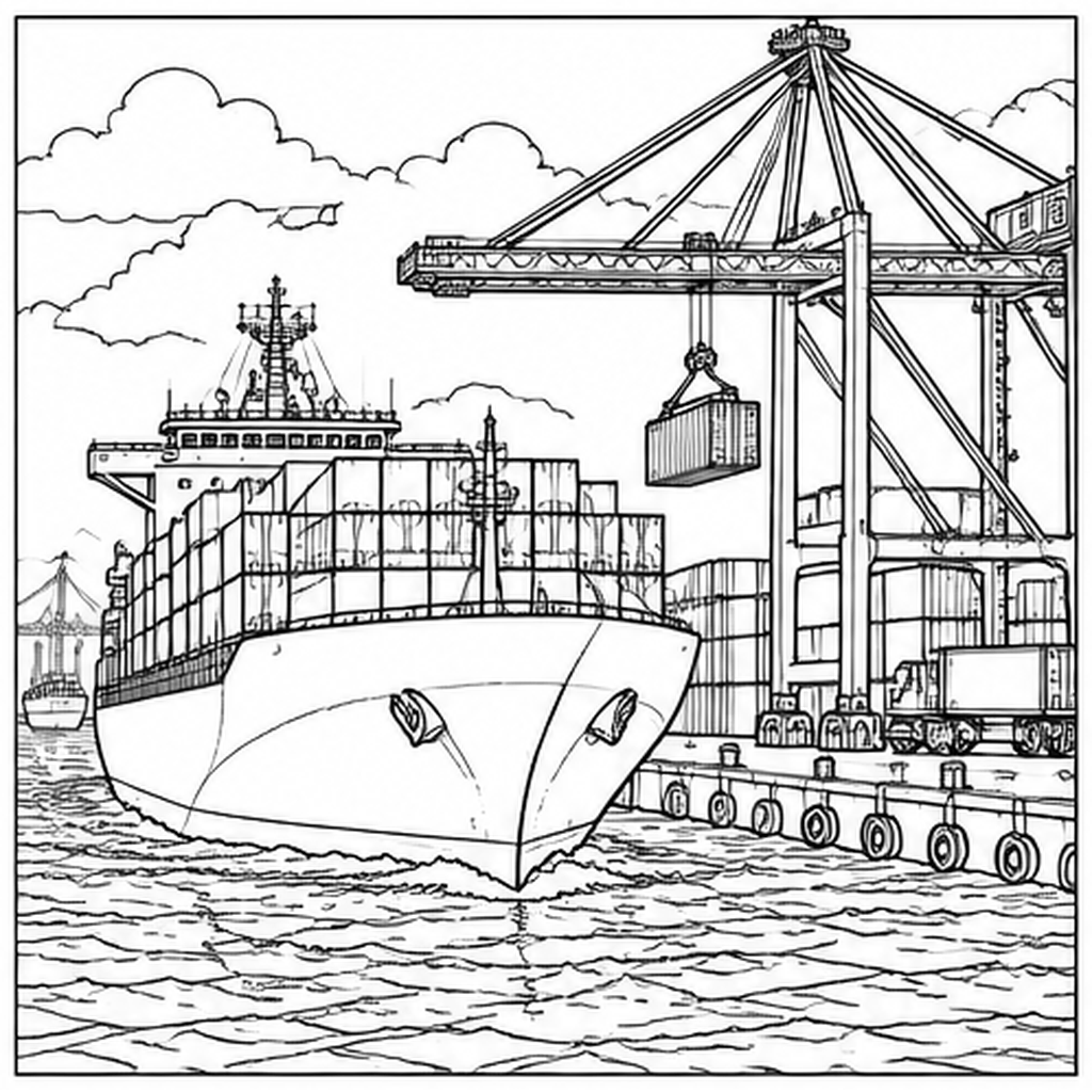 Cargo Ship Harbor