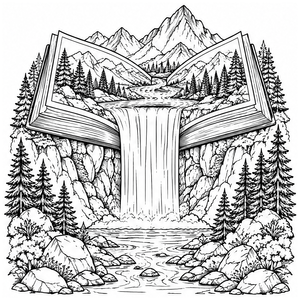 Book Waterfall