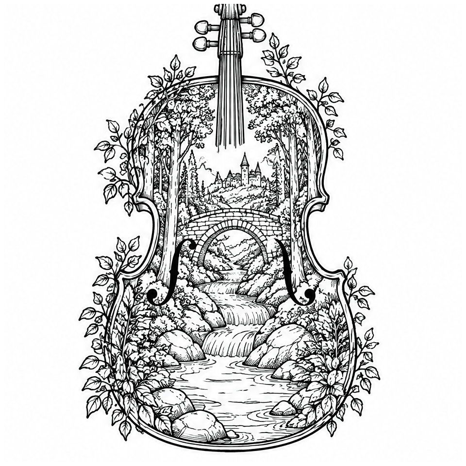 Violin Woodland Stream