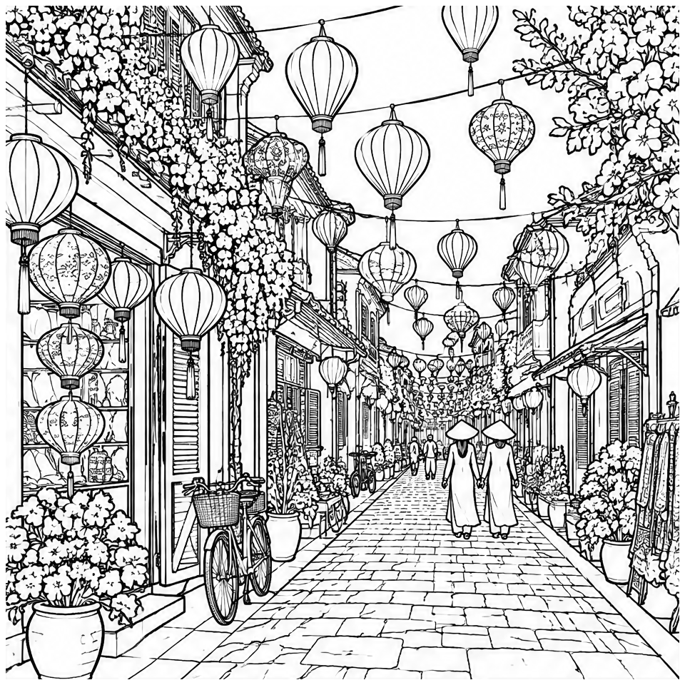 Vietnamese Lantern Street