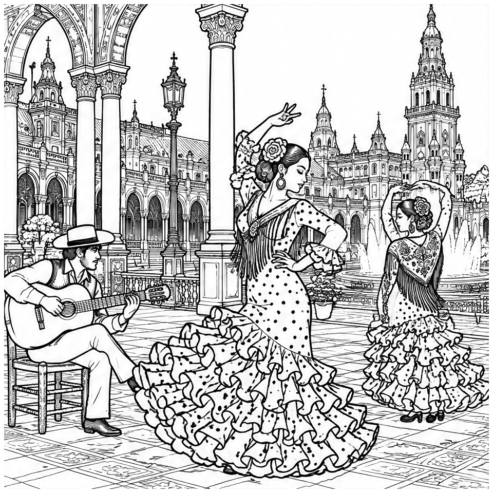 Spanish Plaza Flamenco