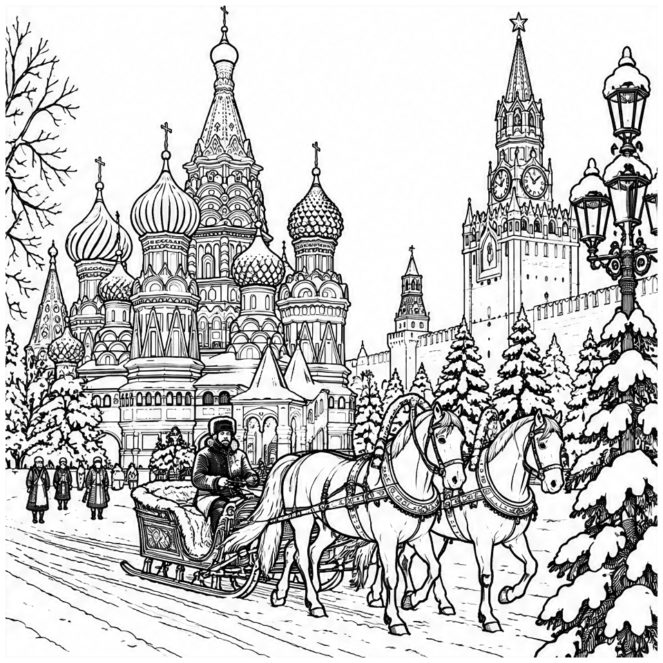 Moscow Winter Square