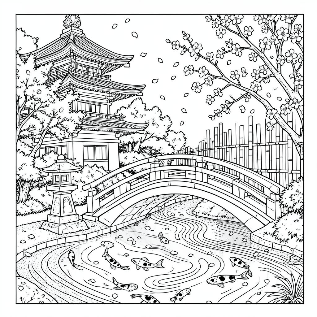 Japanese Cherry-Blossom Garden