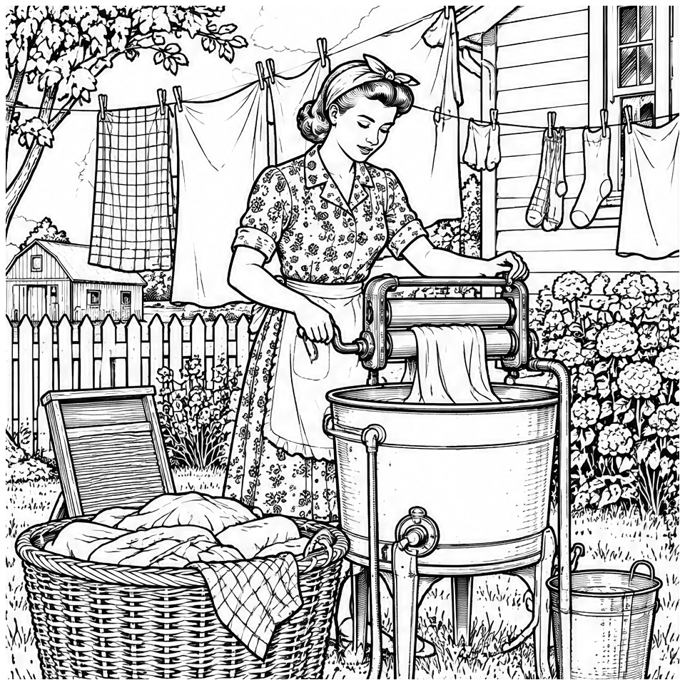 Laundry Day, 1945