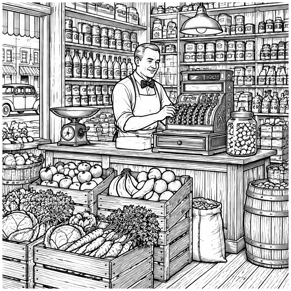 Corner Grocery, 1950