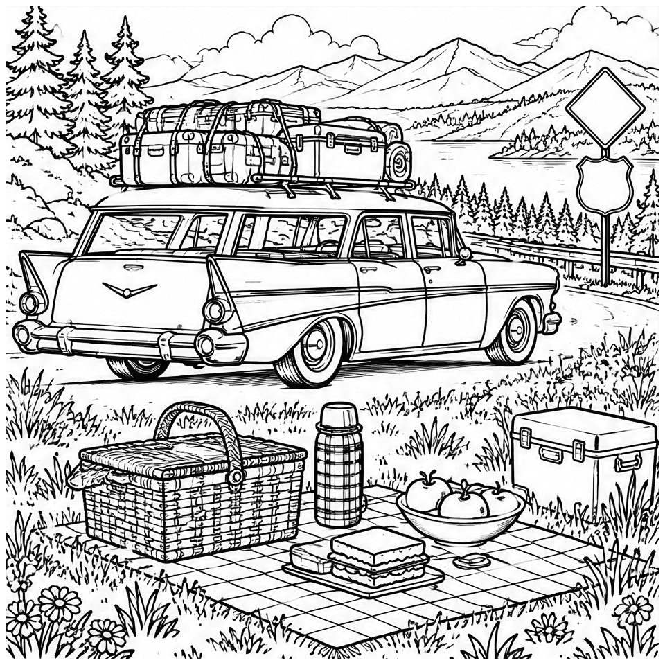 Family Road Trip, 1962