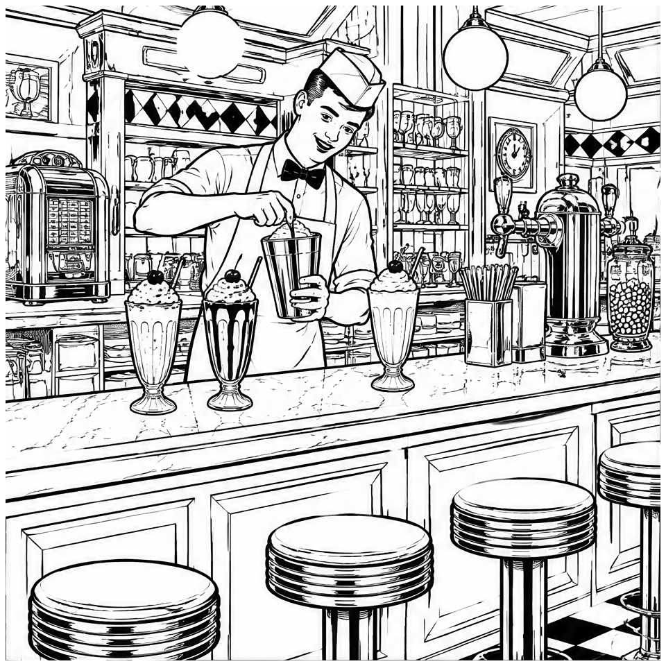 Soda Fountain Counter