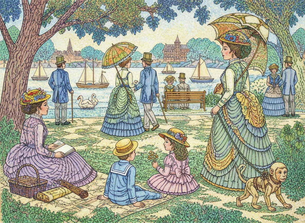 Full-colour reference for Sunday Afternoon on the Island (after Seurat)