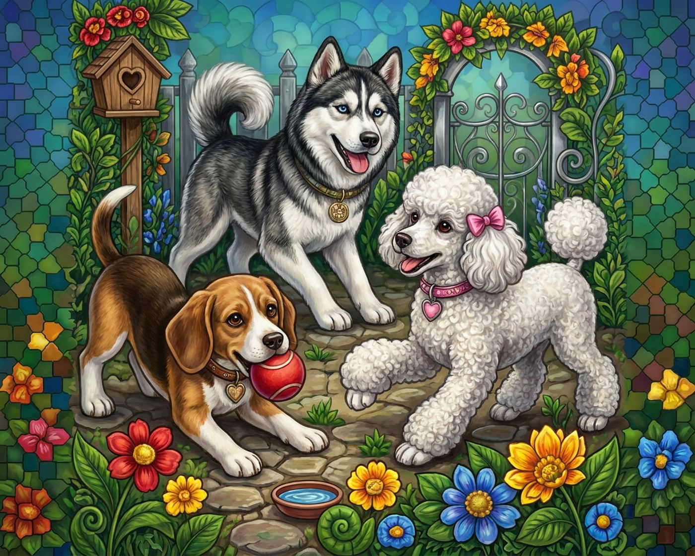 Full-colour reference for Garden Puppies