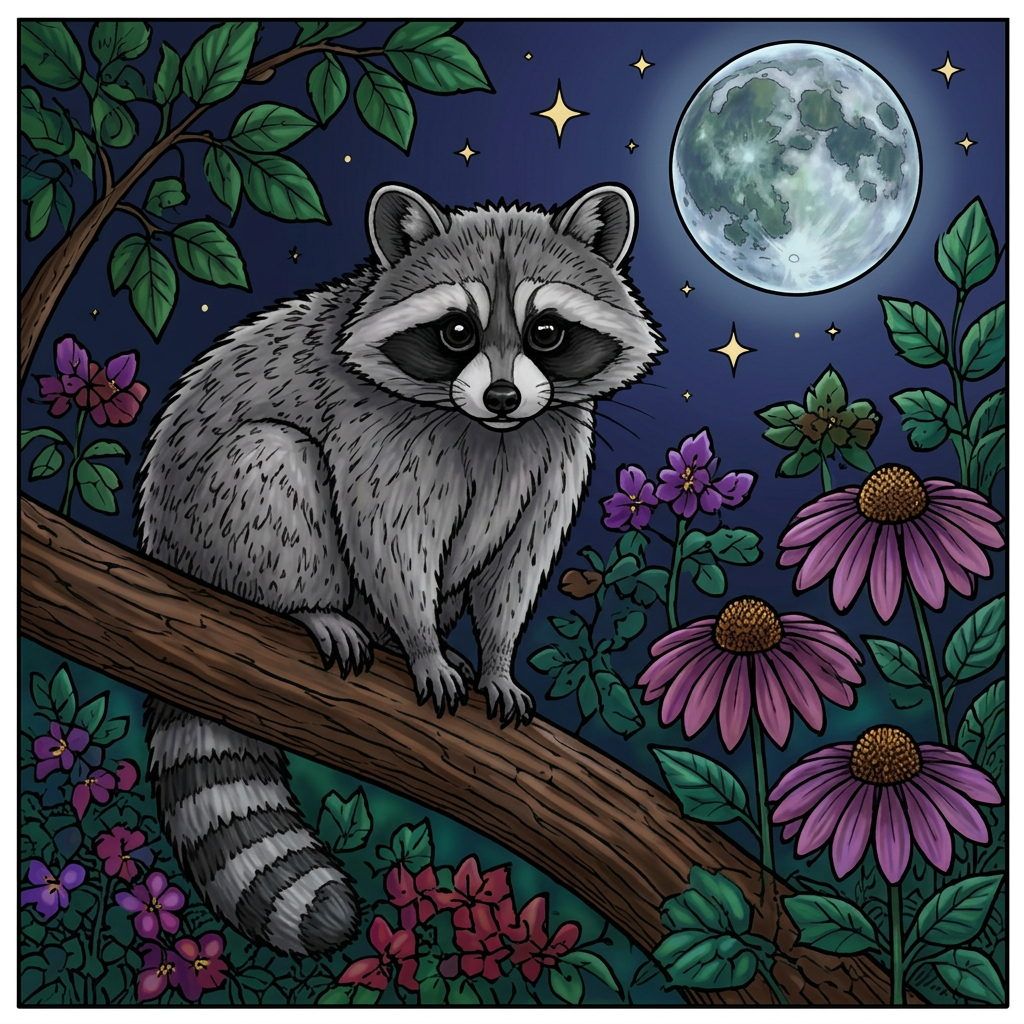 Full-colour reference for Raccoon in the Night Garden