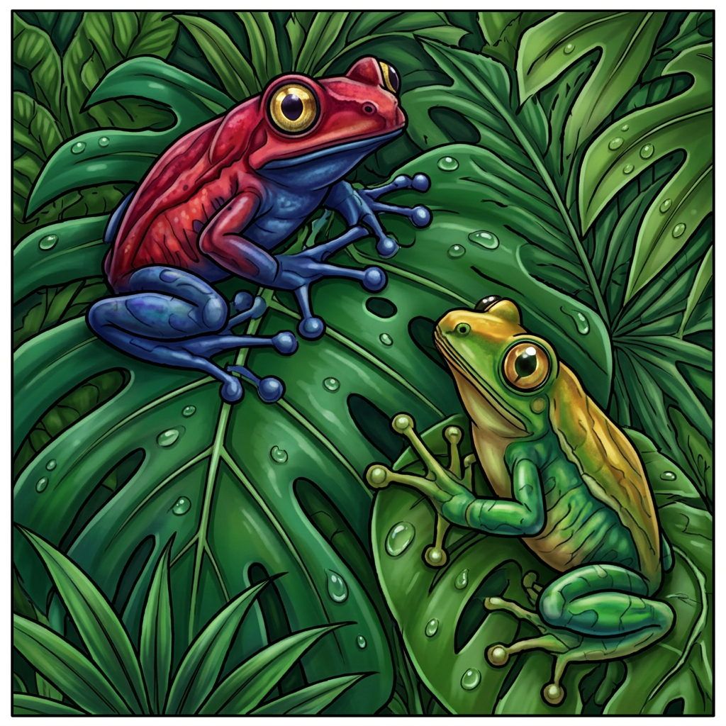 Full-colour reference for Tropical Tree Frogs