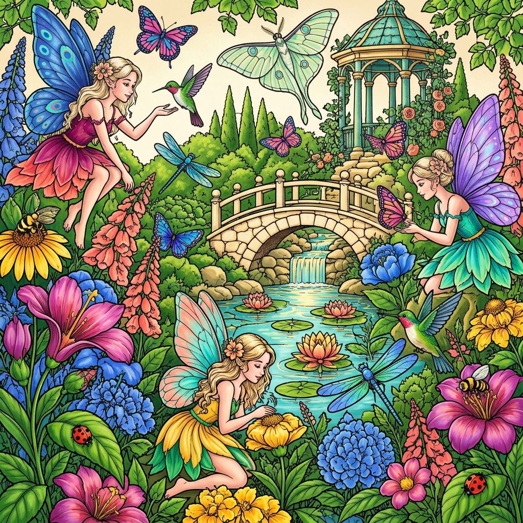 Full-colour reference for Enchanted Winged Garden