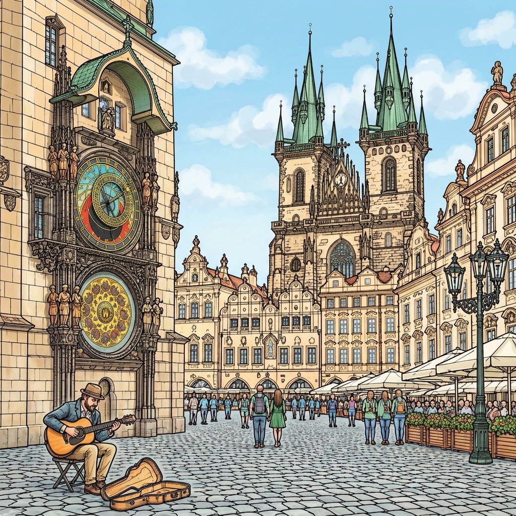 Full-colour reference for Prague Old Town Square