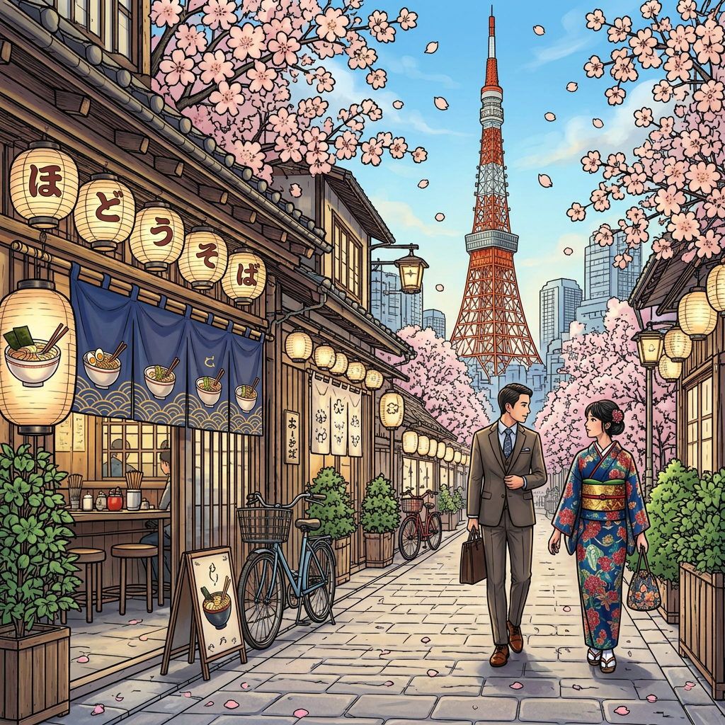 Full-colour reference for Tokyo Tower Crossing
