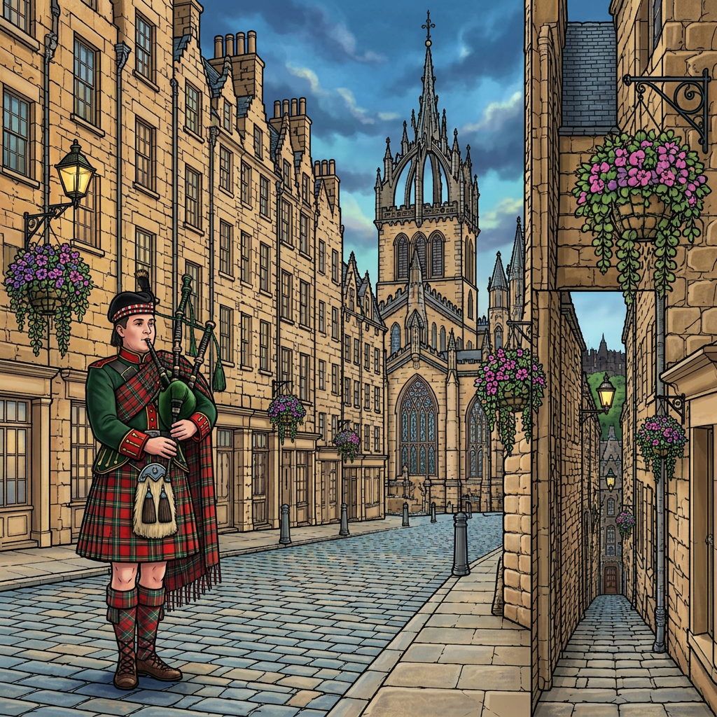 Full-colour reference for Edinburgh Royal Mile